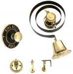 Victorian Butlers Bell Kit c/w Round Brass Pull, Rope, Brass Bell & Pulleys